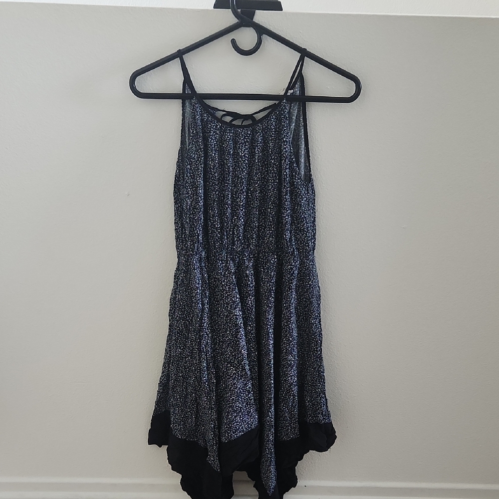 Ganji Black, Navy, And White Patterned Dress